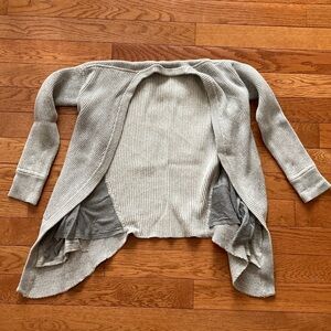 lululemon athletica Light Gray Open-Front Knit Cardigan